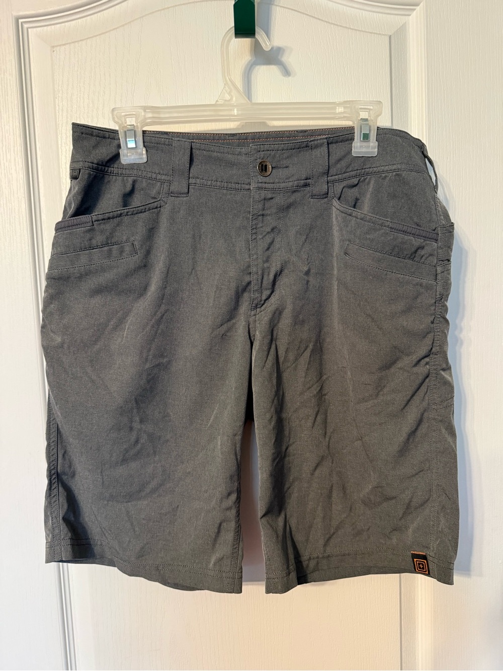 5.11 Tactical Men's Charcoal Flat-Front Performance Shorts